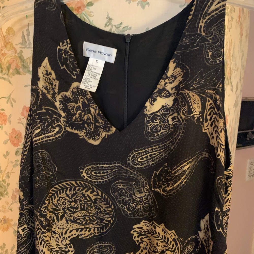 Rena Rowan Black Silk Dress Label Detail